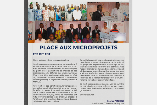 Bulletin FOE TOGO 002, avril 2024
